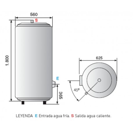 Termo eléctrico SIE-N 150 litros reversible - APARICI - Suministros de  Fontaneria